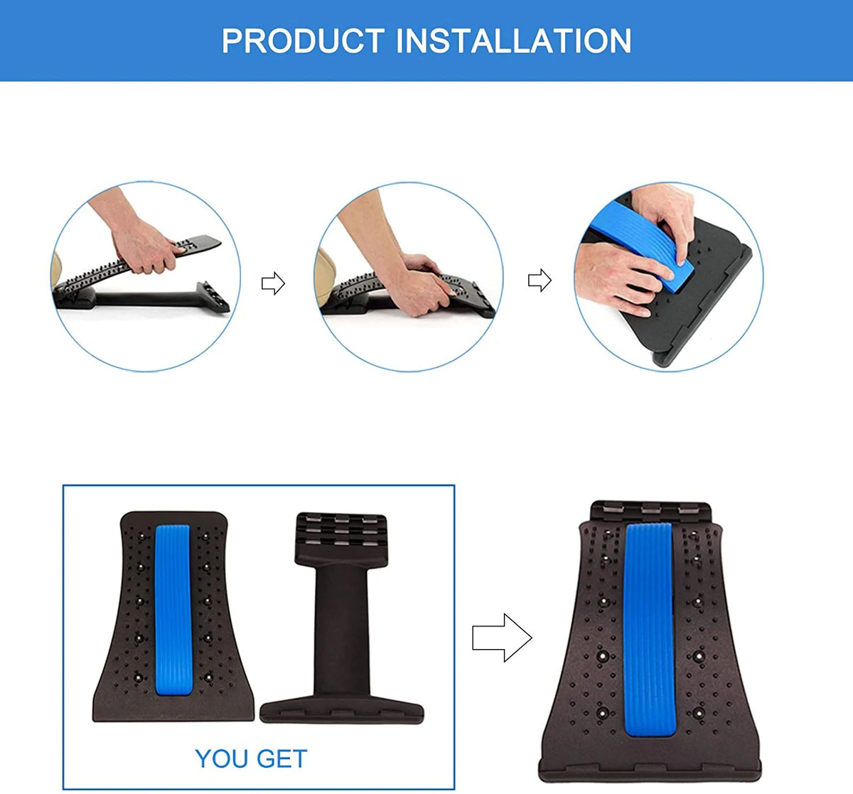 Back Stretcher Ergonomic Decompression & Acupressure
