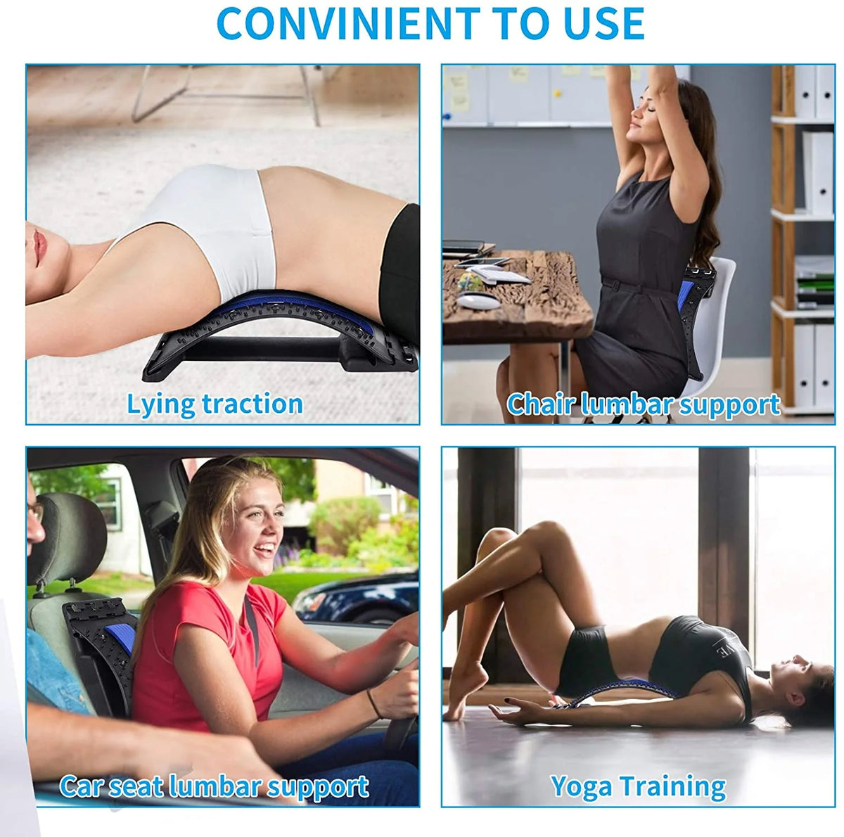 Back Stretcher Ergonomic Decompression & Acupressure Supports 364 Lbs
