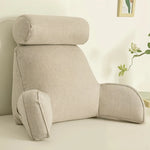 Back Support Cushion Adjustable Headrest Removable Cotton Cover