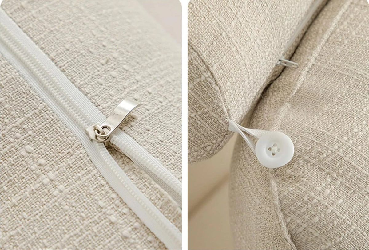 Back Support Cushion Adjustable Headrest Removable Cotton Cover