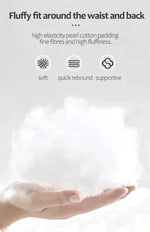 Back Support Cushion Adjustable Headrest Removable Cotton Cover