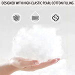 Back Support Cushion Adjustable Headrest Removable Cotton Cover