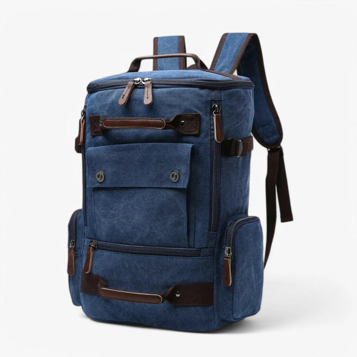 Backpack Durable Canvas 15-Inch Laptop Compartment Adjustable Straps