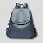 Backpack Embossed PU Leather Hidden Anti-Theft Zipper