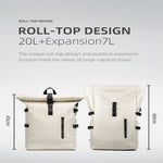 Backpack Expandable Rolltop 15.6-Inch Laptop Compartment Water-Repellent