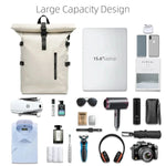 Backpack Expandable Rolltop 15.6-Inch Laptop Compartment Water-Repellent