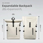 Backpack Expandable Rolltop 15.6-Inch Laptop Compartment Water-Repellent