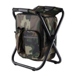 Backpack Folding Chair Insulated Cooler Compartment 19-Quart