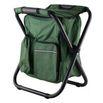 Backpack Folding Chair Insulated Cooler Compartment 19-Quart