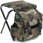 Backpack Folding Chair Insulated Cooler Compartment 19-Quart