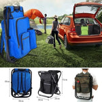 Backpack Folding Chair Insulated Cooler Compartment 19-Quart