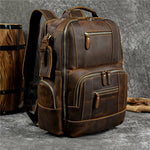Backpack Full-Grain Leather Fits 15.6-Inch Laptops