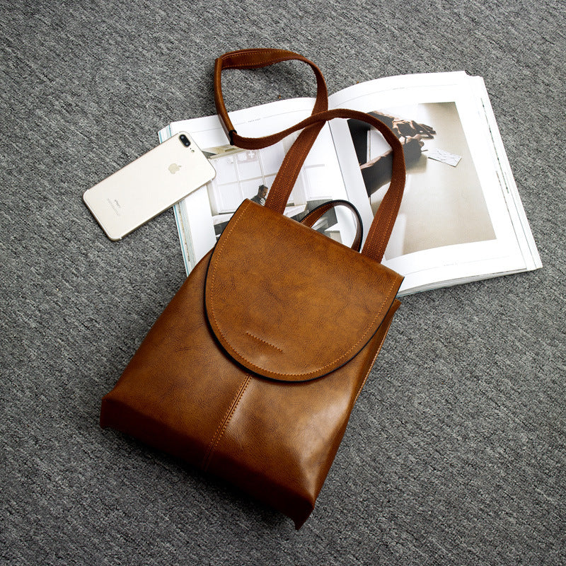Backpack Leather Laptop-Friendly Roomy Compartments