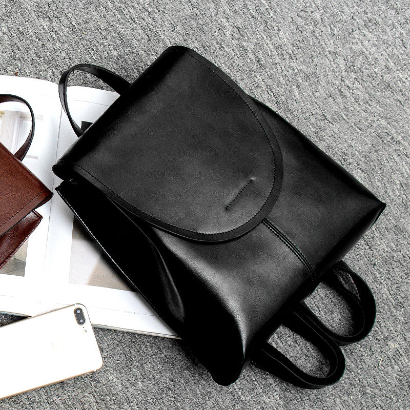 Backpack Leather Laptop-Friendly Roomy Compartments