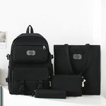 Backpack Set Multi-Compartment Padded Straps 4-Piece