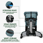Backpack Ultralight Expandable Roll-Top Water-Resistant Ripstop Nylon