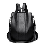 Backpack Vintage PU Leather Anti-Theft Convertible Strap