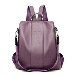 Backpack Vintage PU Leather Anti-Theft Convertible Strap