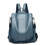Backpack Vintage PU Leather Anti-Theft Convertible Strap
