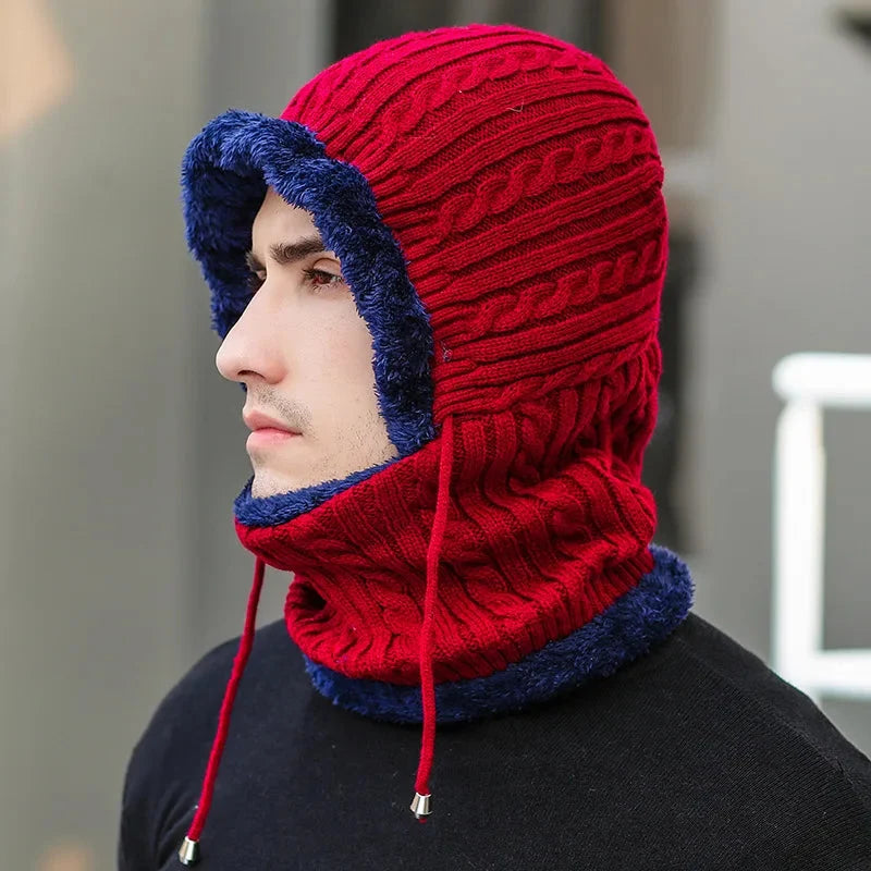 Balaclava Fleece-Lined Integrated Scarf Stretch Fit