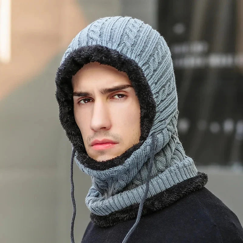 Balaclava Fleece-Lined Integrated Scarf Stretch Fit