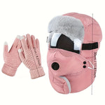 Balaclava Fleece-Lined Windproof Goggles & Removable Mask