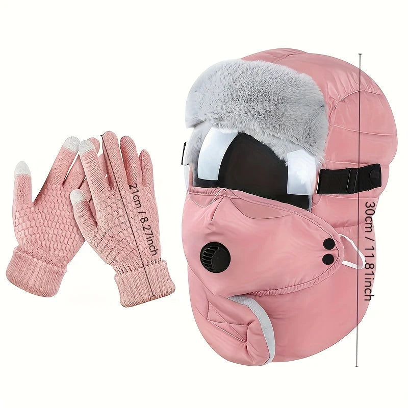 Balaclava Fleece-Lined Windproof Goggles & Removable Mask