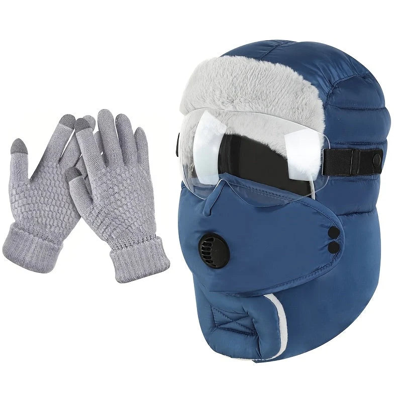 Balaclava Fleece-Lined Windproof Goggles & Removable Mask