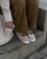 Ballet Flats Breathable Mesh Adjustable Strap Cushioned Footbed