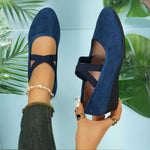 Ballet Flats Hidden Wedge Heel Padded Insole Slip-On Design