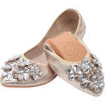 Ballet Flats Rhinestone Accents Foldable Slip-On Lightweight Comfort
