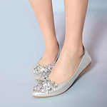 Ballet Flats Rhinestone Accents Foldable Slip-On Lightweight Comfort