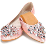 Ballet Flats Rhinestone Accents Foldable Slip-On Lightweight Comfort