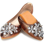 Ballet Flats Rhinestone Accents Foldable Slip-On Lightweight Comfort