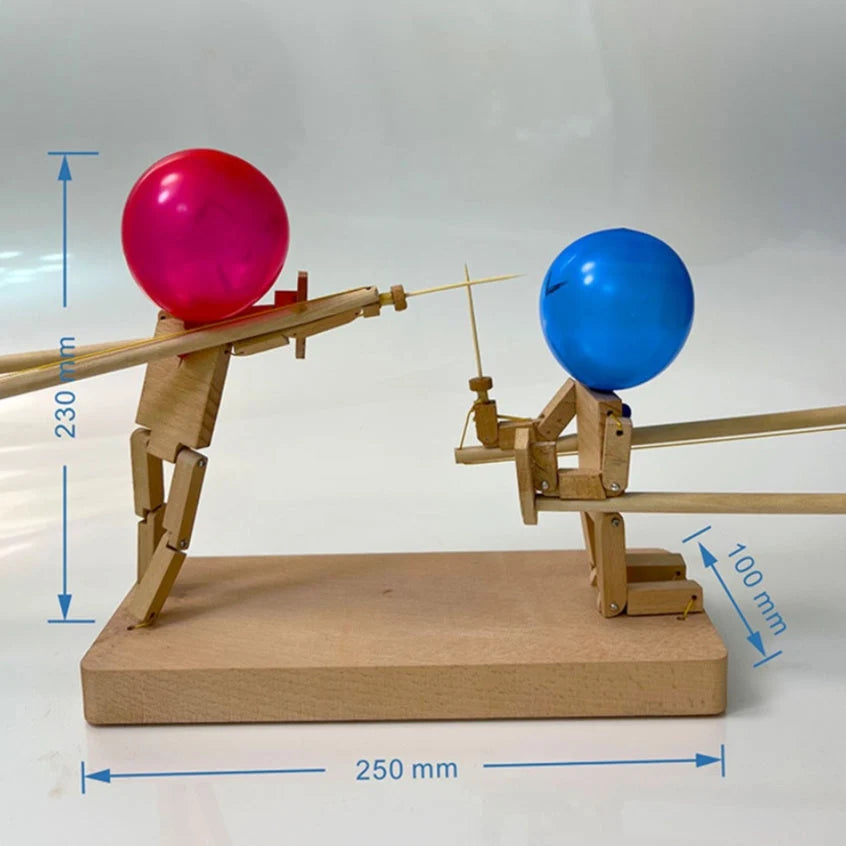 Balloon Duel Game Handcrafted Bamboo Two-Player