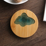 Bamboo Coaster Resin Art 3D Carved