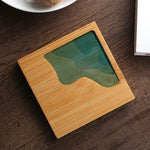 Bamboo Coaster Resin Art 3D Carved