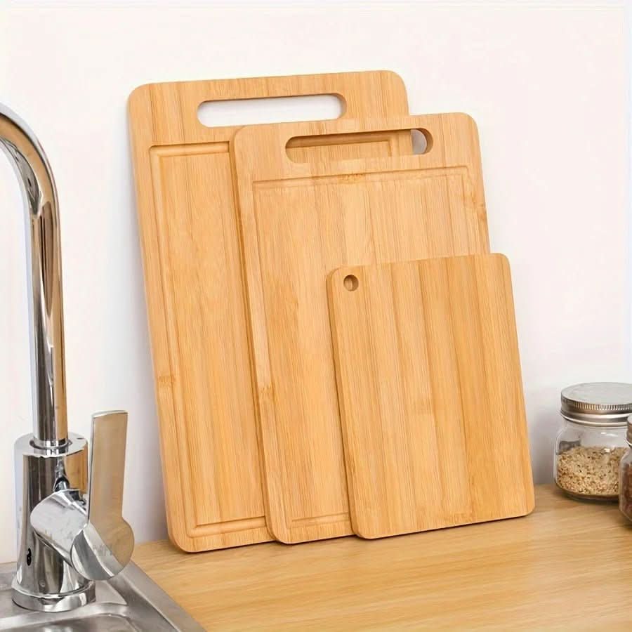 Bamboo Cutting Board, Double-Sided, Knife-Friendly Surface