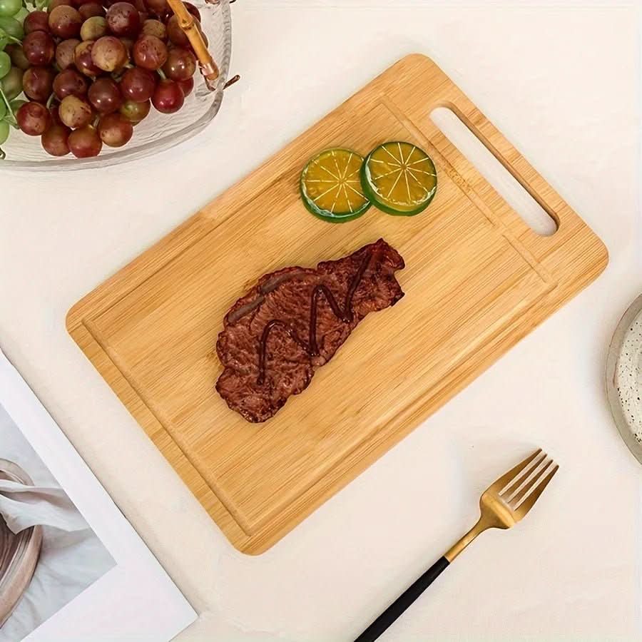Bamboo Cutting Board, Double-Sided, Knife-Friendly Surface