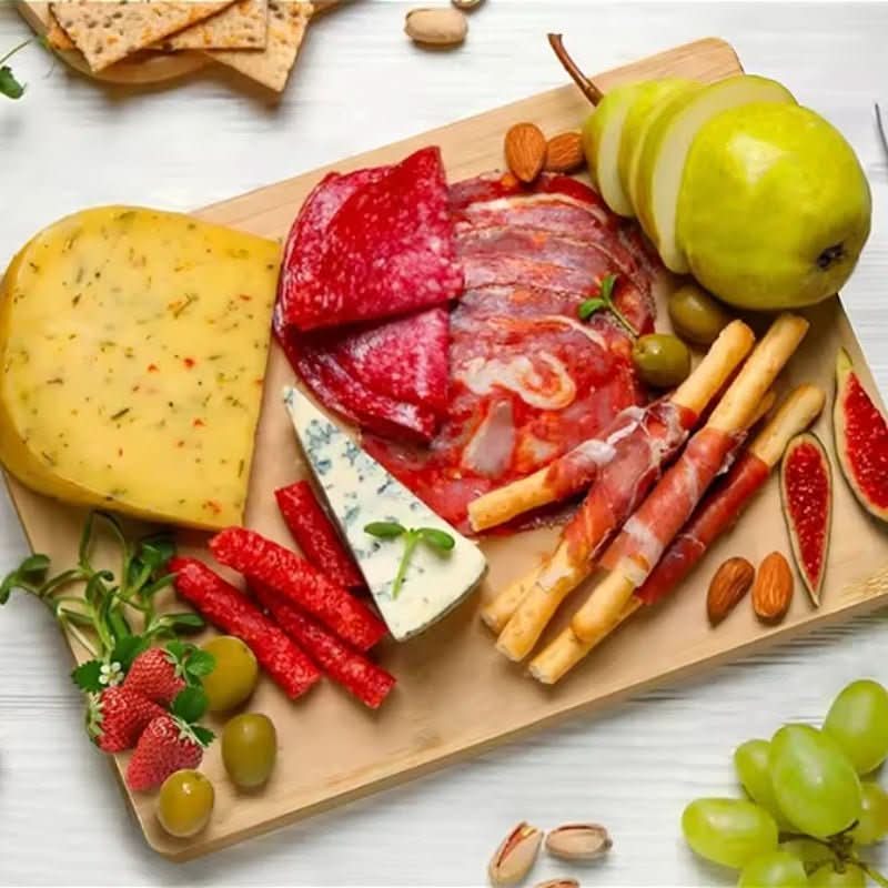 Bamboo Cutting Board, Double-Sided, Knife-Friendly Surface