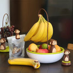 Banana Hanger Stand Monkey-Shaped Holds 4 Bananas