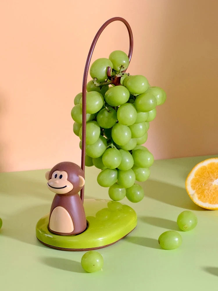 Banana Hanger Stand Monkey-Shaped Holds 4 Bananas