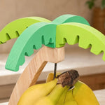 Banana Hanger Tropical Palm Wooden Base & Metal Hook