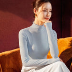 Base Layer Shirt Thermal Stand-Up Ruffle Collar