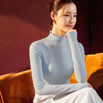 Base Layer Shirt Thermal Stand-Up Ruffle Collar