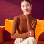 Base Layer Shirt Thermal Stand-Up Ruffle Collar