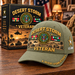 Baseball Cap Desert Storm Veteran Adjustable Curved Brim