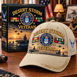 Baseball Cap Desert Storm Veteran Adjustable Curved Brim