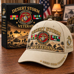 Baseball Cap Desert Storm Veteran Adjustable Curved Brim