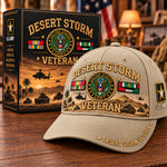 Baseball Cap Desert Storm Veteran Adjustable Curved Brim